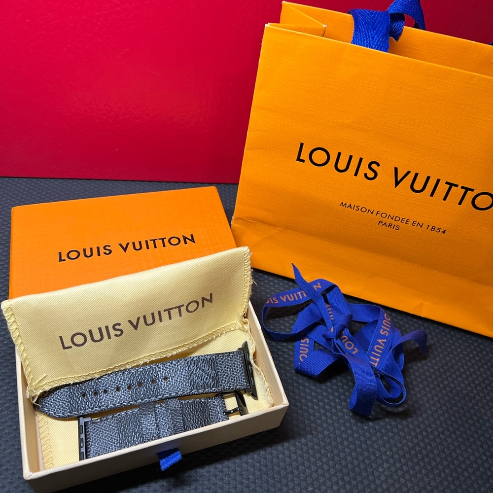 Louis Vuitton Damier Graphite Apple Watch Strap